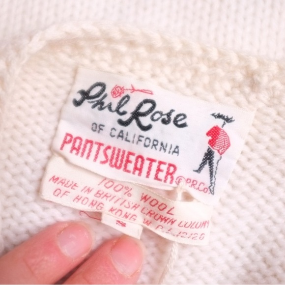 Phil Rose | 1960s Whimsical 3D Flower Knit Wool Sweater Cardigan - Picture 10 of 11